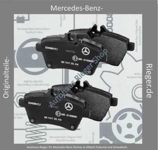 Mercedes-Benz Bremsbeläge-Satz, Vorderachse für A-Klasse W169, B-Klasse W245,