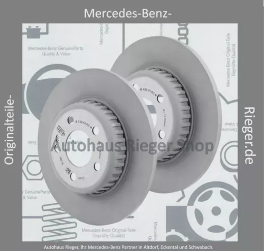 Bremsscheiben Satz hinten für Mercedes C205